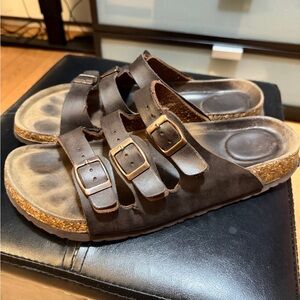 Adolfo Rare Vintage Brown Men's Sandals Genuine Leather